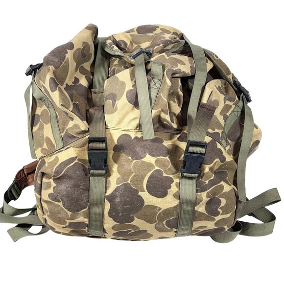 Vintage Cabelas Backpack Camo Camouflage Hunting Hiking Camping Pack Bag - Picture 5 of 10